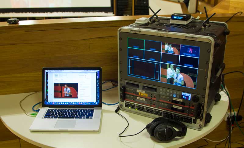 The livestream setup